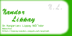 nandor lippay business card